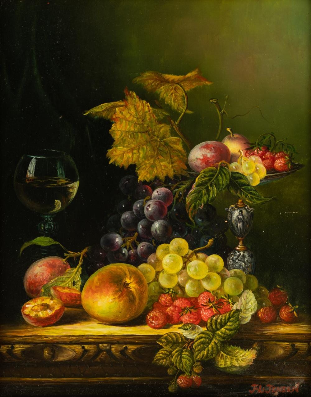 Johan Laurentz Jensen comparable auction result: johan laurentz jensen 1800 1856 floral still life