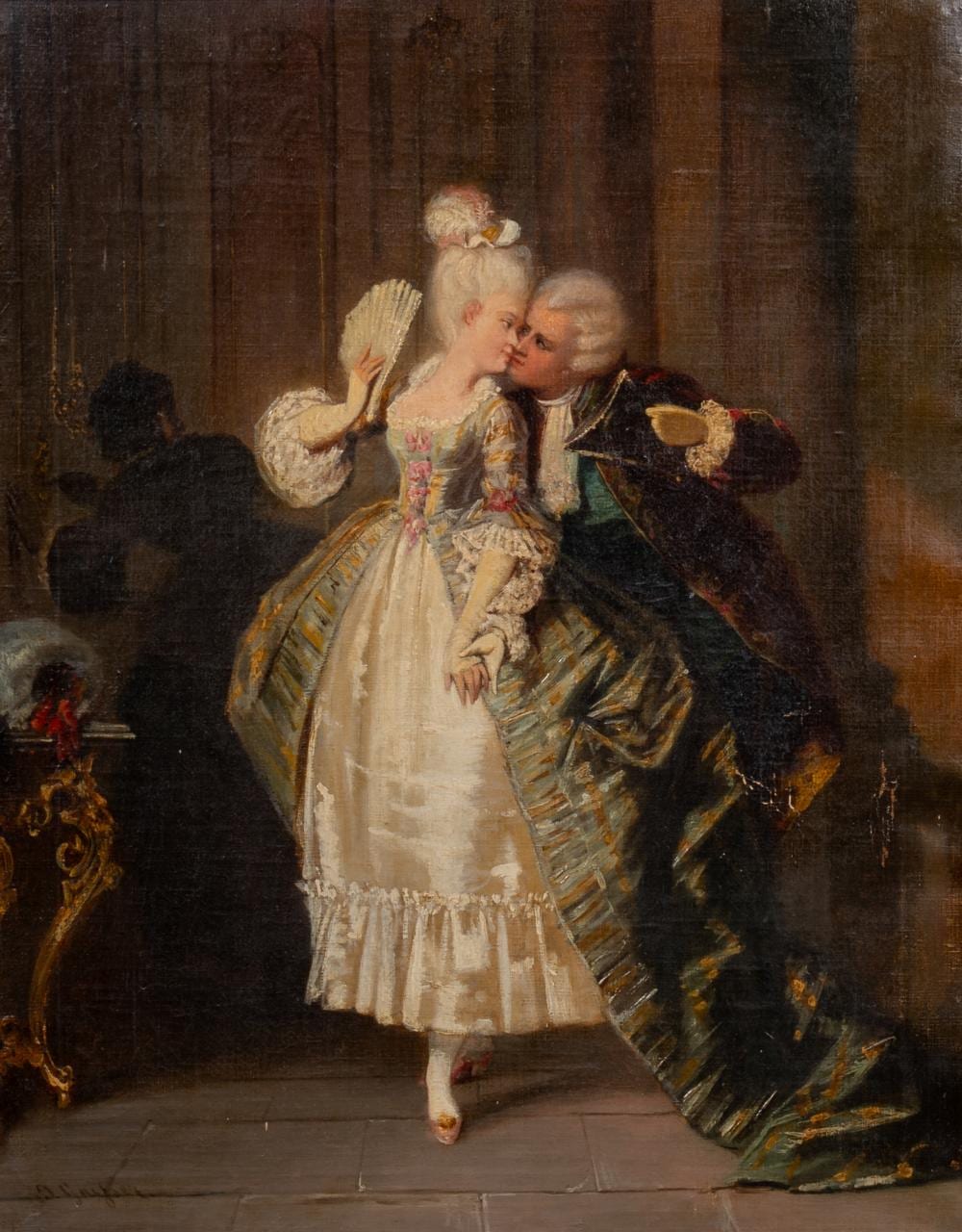 Jakob Emanuel Gaisser comparable auction result: jakob emanuel gaisser 1825 1899 a love scene in a rococo setting oil on canvas 50 x 40 cm 19 6 x 15 3 4 in frame 75 x 65 cm 29 5 x 25 5 in