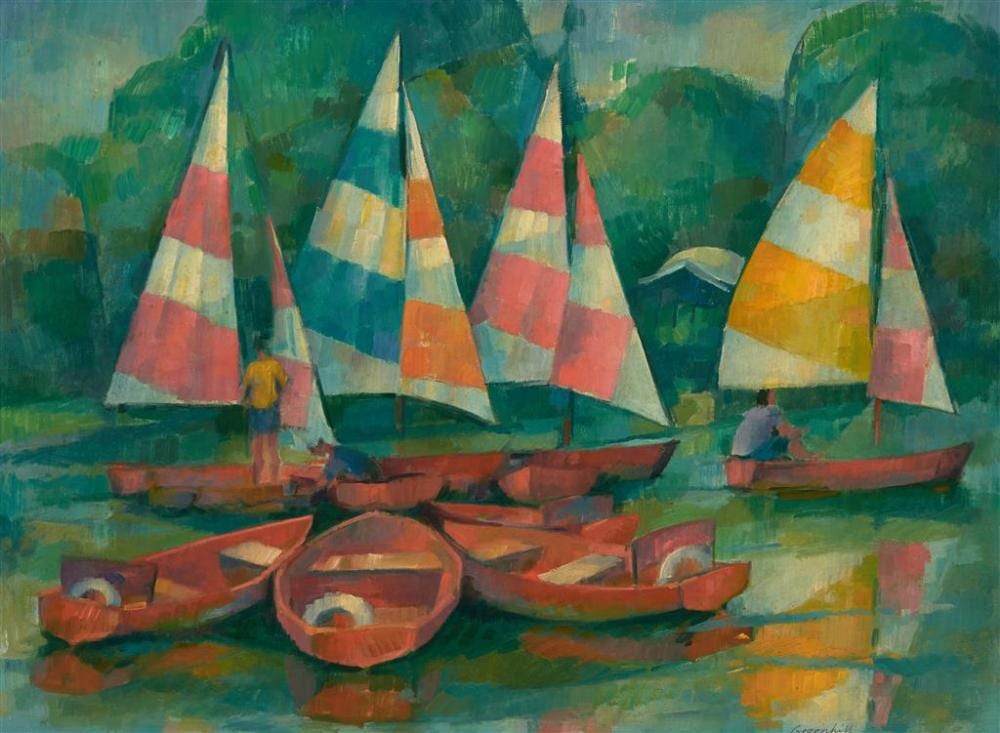 harold greenhill 1914 1995 boat scene oil on board 44 x 60 cm frame 57 x 74 x 4 cm signed lower right · Lawsons · 2023-09-21 Harold Greenhill comparable auction result: harold greenhill 1914 1995 boat scene oil on board 44 x 60 cm frame 57 x 74 x 4 cm signed lower right