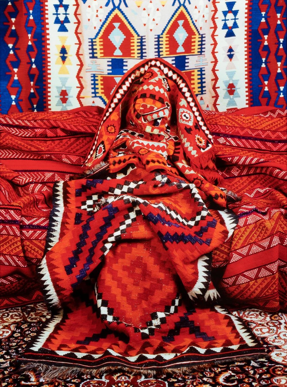 Patty Carroll comparable auction result: patty carroll kilim 2012 from anonymous woman draped series