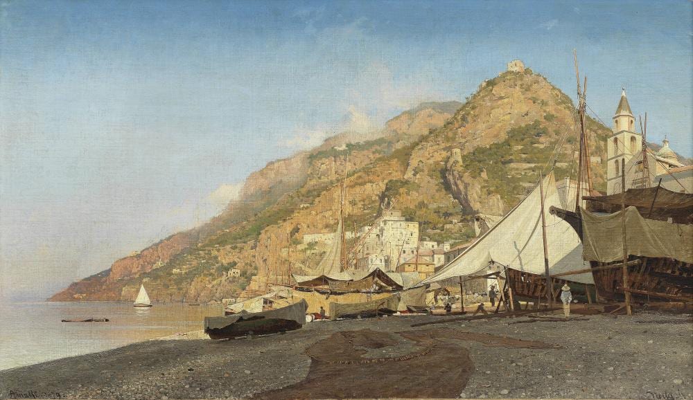Friedrich Paul Nerly comparable auction result: friedrich paul nerly italian 1824 1919 salerno amalfi coast