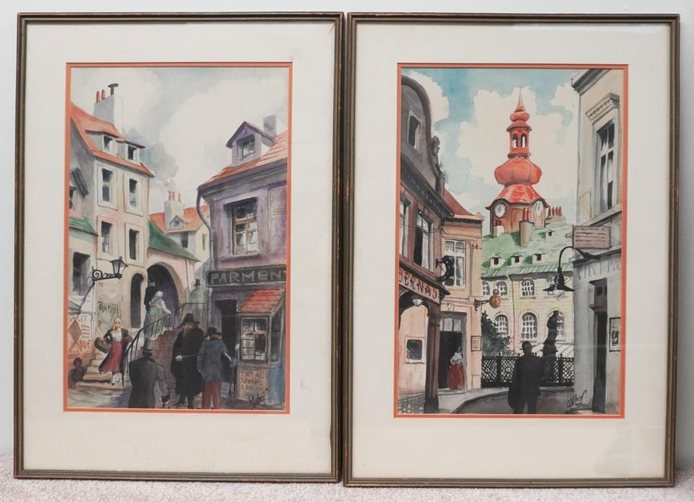 Richard Whorf comparable auction result: richard whorf american 1906 1966 views of europe two watercolors on paper each signed l r frame 26 1 4 x 18 1 2 in 66 7 x 47 cm