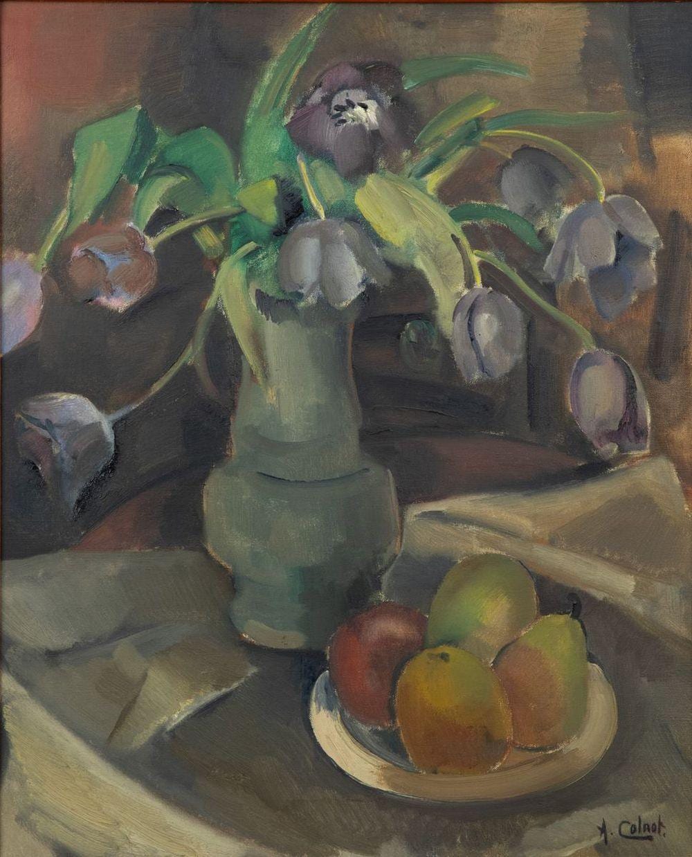 arnout colnot 1887 1983 stilleven met tulpen in tinnen vaas · Veilinghuis Onder de Boompjes · 2023-09-25 Arnout Colnot comparable auction result: arnout colnot 1887 1983 stilleven met tulpen in tinnen vaas