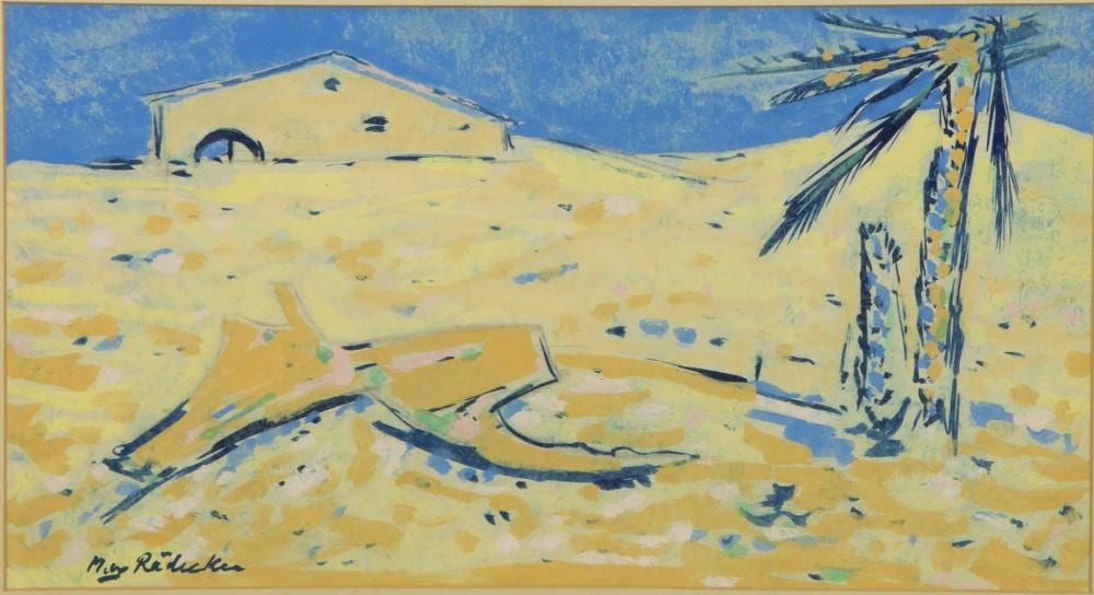 Max Rädecker comparable auction result: max r decker 1914 1987 landschap met palm en huisje