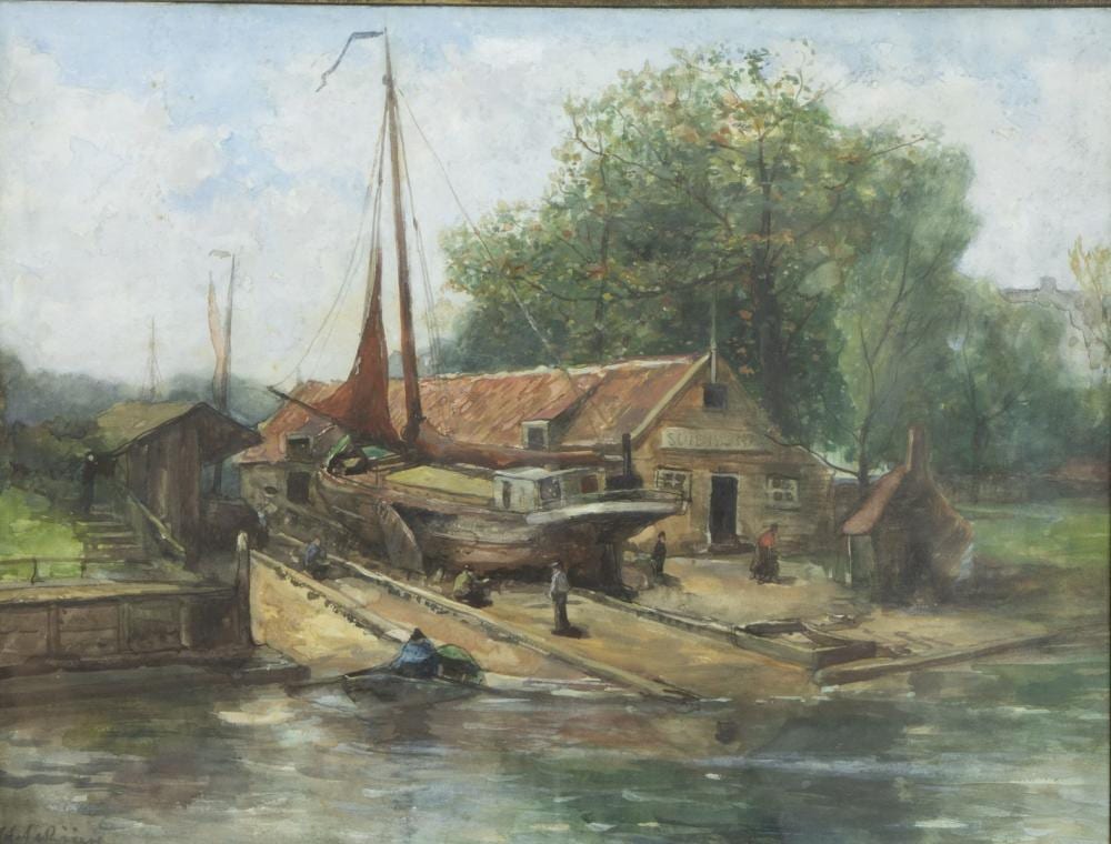 Adrianus Philippus la Rivière comparable auction result: adrianus philippus la rivi re 1857 1941 scheepshelling