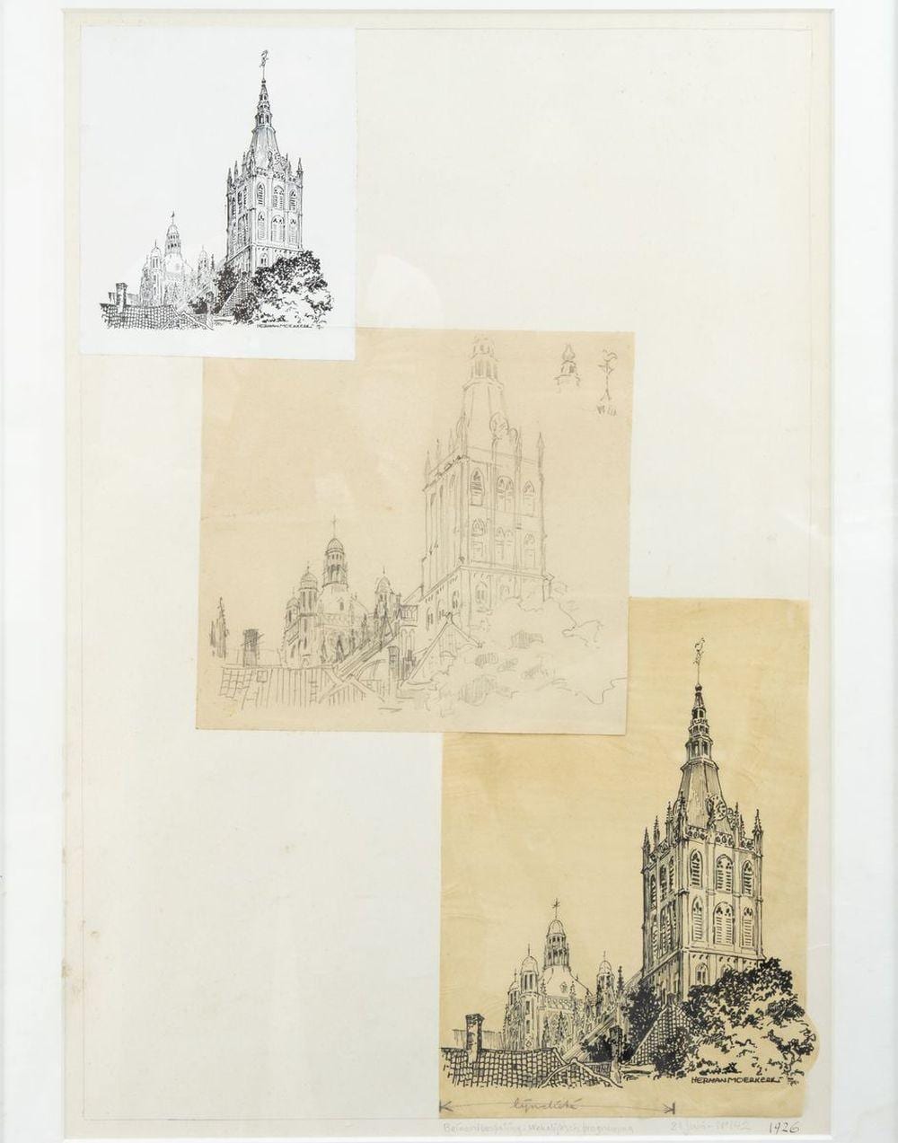 Hermanus Antonius Josephus Maria Moerkerk comparable auction result: herman moerkerk 1879 1949 gezicht op de sint jan te den bosch