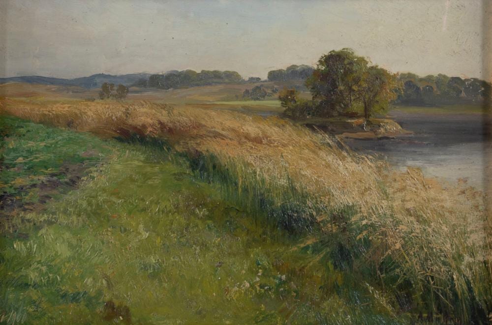 Albert Ernst Mühlig comparable auction result: albert ernst m hlig 1862 1909 seelandschaft bei dresden lake view near dresden 1900