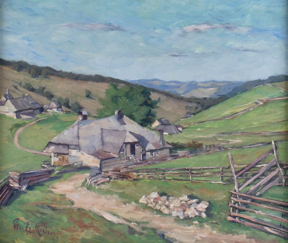 Fritz Kaiser comparable auction result: fritz kaiser 1891 1974 landschaftsansicht mit h fen landscape view with farms