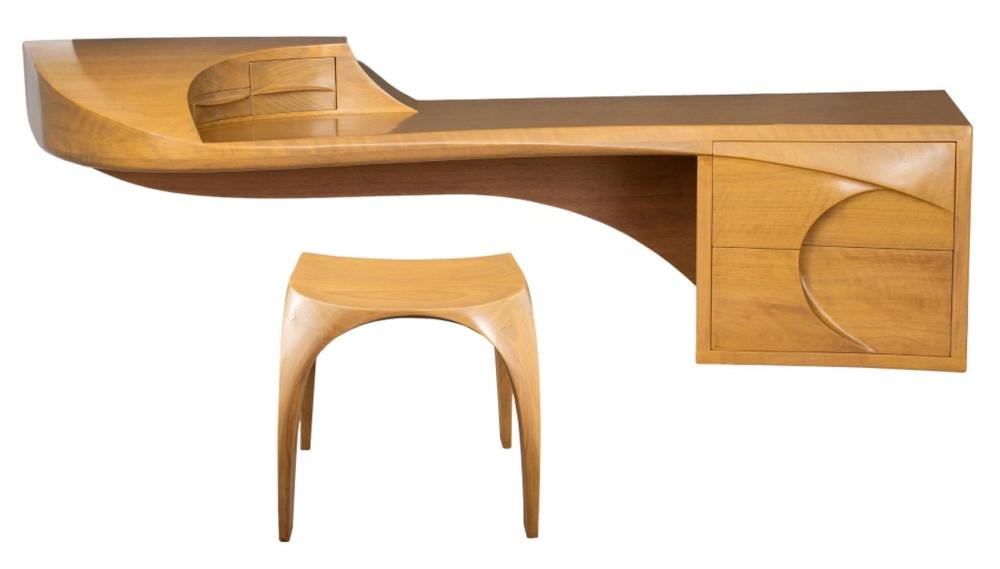 Michael Coffey comparable auction result: michael coffey menage a trois vanity stool