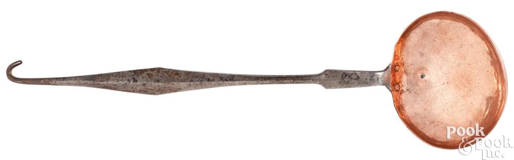 peter derr wrought iron and copper ladle · Pook & Pook Inc. · 2023-10-05 Peter Derr comparable auction result: peter derr wrought iron and copper ladle