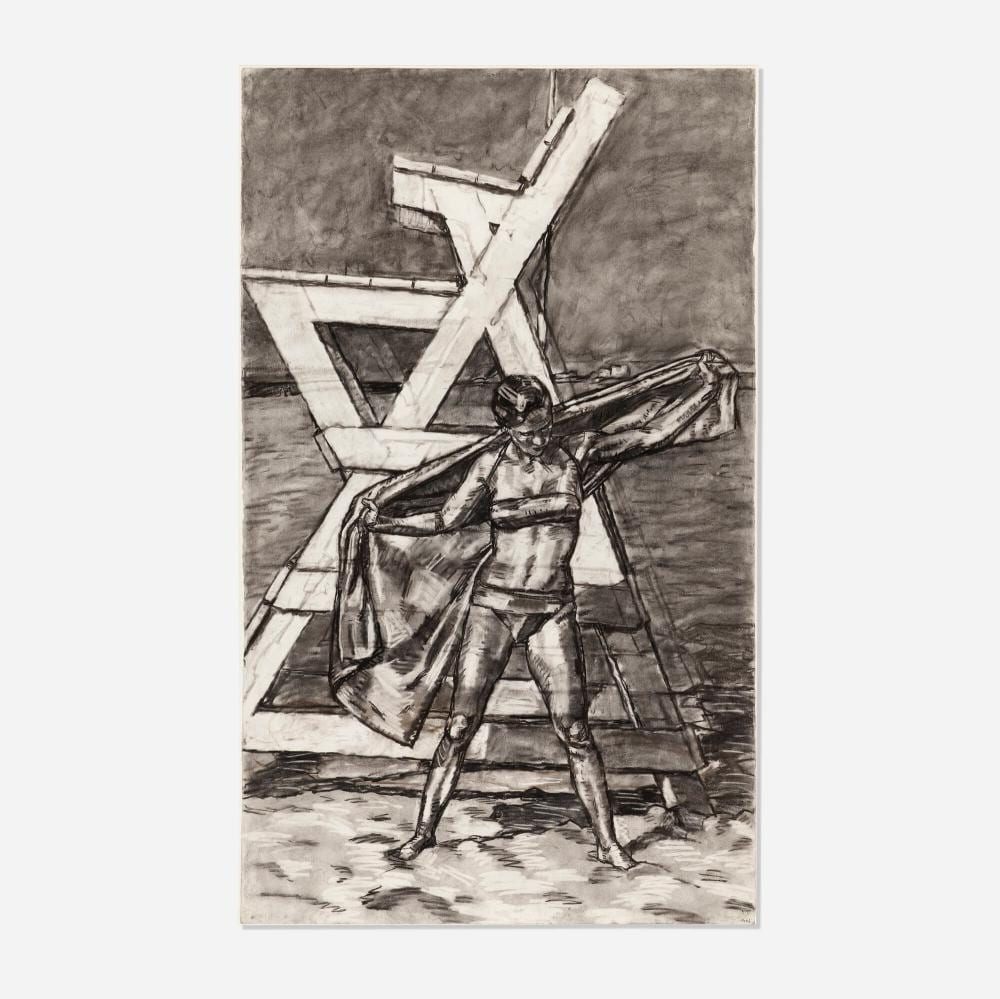 Graham Nickson comparable auction result: graham nickson woman at the beach