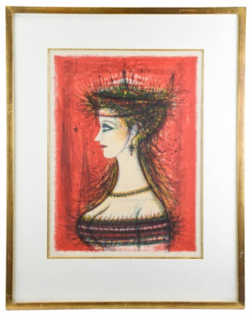 Jean Marie Carzou comparable auction result: jean marie carzou signed lithograph portrait woman