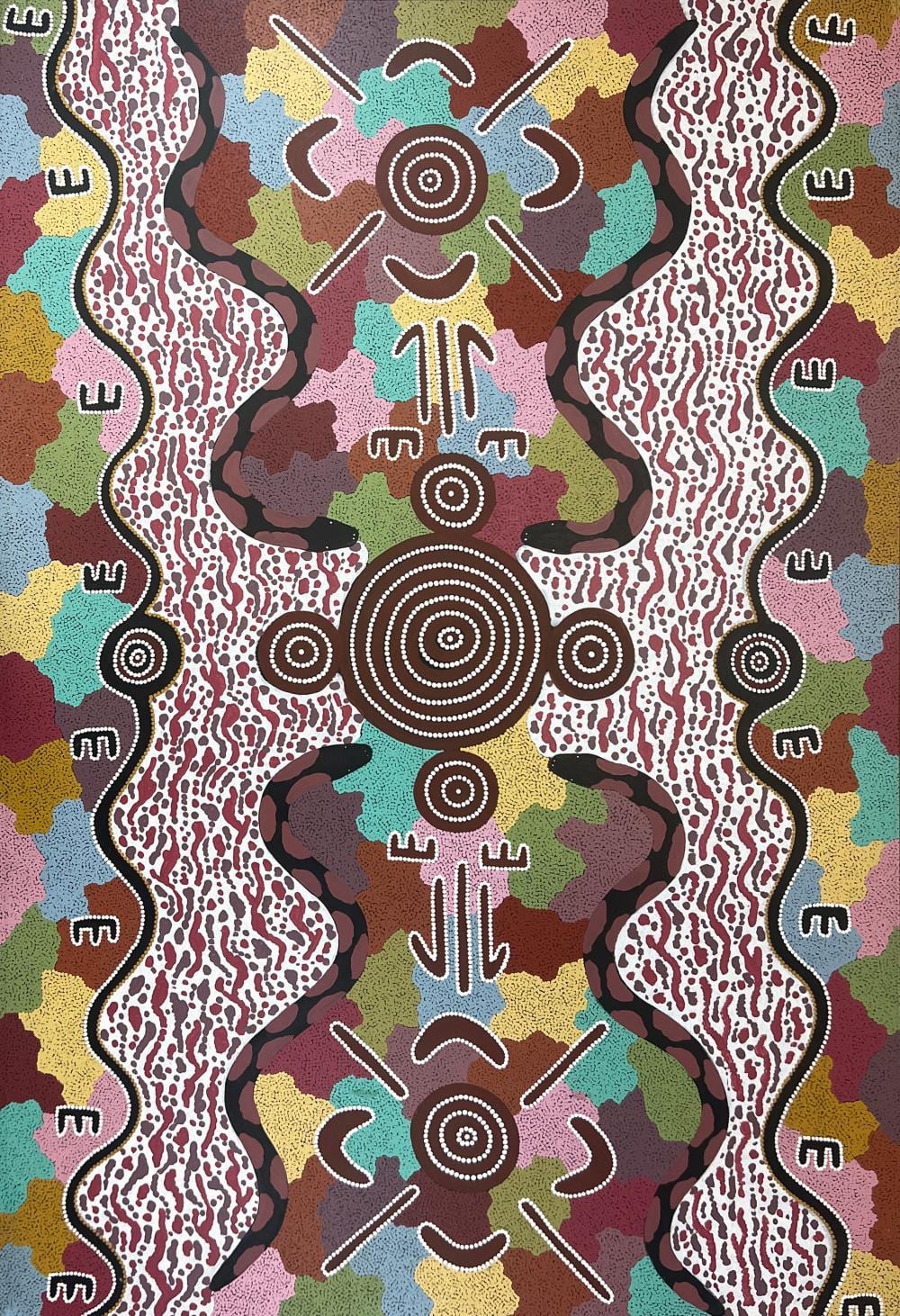 Michael Nelson Jagamarra comparable auction result: michael nelson jagamarra unknown acrylic on canvas