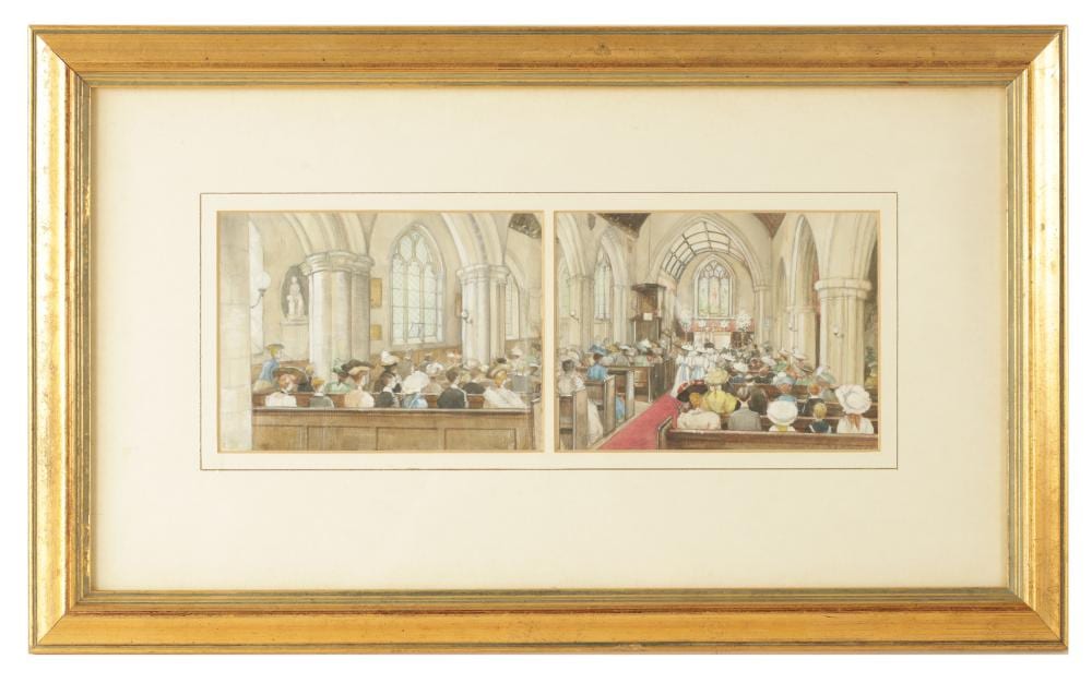 John Strickland Goodall comparable auction result: john strickland goodall british 1908 1996 a set of four double sided watercolour and pencil drawings