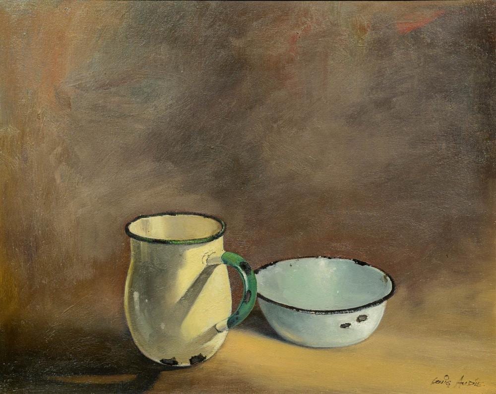 louis audie sa 1935 2015 oil still life bowl and jug signed 40 x 50 · 5th Avenue Auctioneers · 2023-09-25 Louis Audie comparable auction result: louis audie sa 1935 2015 oil still life bowl and jug signed 40 x 50