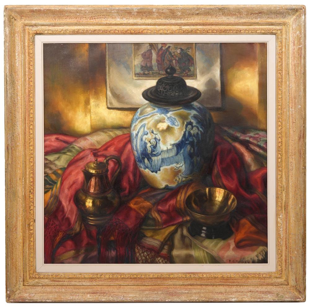 Frank Cohen Kirk comparable auction result: frank c kirk china and brass painting