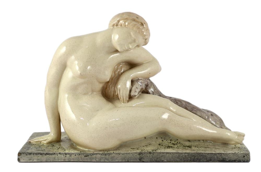 Georges Chauvel comparable auction result: georges chauvel french 1886 1962 an art deco ceramic figure of a sleeping diana