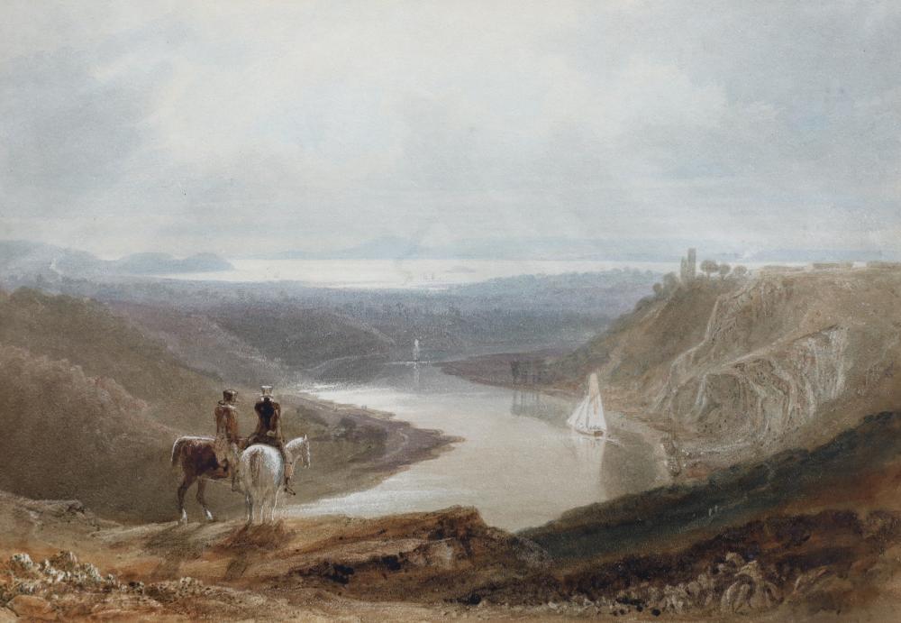 Samuel (1794) Jackson comparable auction result: samuel jackson british 1830 1904 horsemen surveying clifton gorge cook s folly the severn estuary watercolour 13 5 x 16 5cm