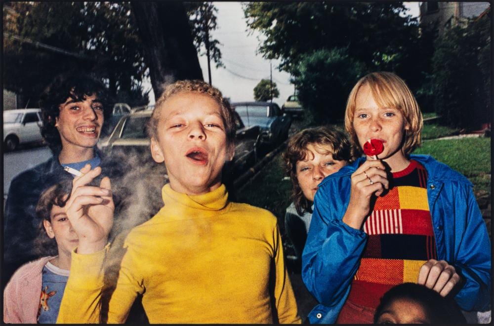 Mark Cohen comparable auction result: mark cohen born 1943 boy in yellow shirt smoking scranton pa 1977