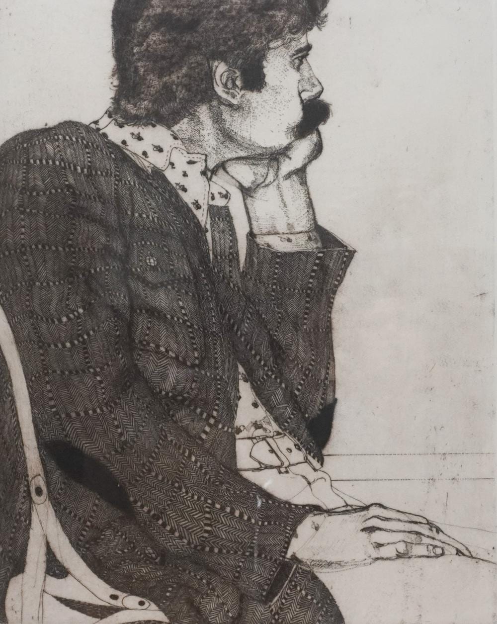 michael louis jacques american b 1945 thinking of bonnard etching signed l r titled l c and numbered 86 90 l l frame 32 3 4 x 26 3 4 in 83 2 x 67 9 cm · Weschler's · 2023-09-26 Michael Louis Jacques comparable auction result: michael louis jacques american b 1945 thinking of bonnard etching signed l r titled l c and numbered 86 90 l l frame 32 3 4 x 26 3 4 in 83 2 x 67 9 cm