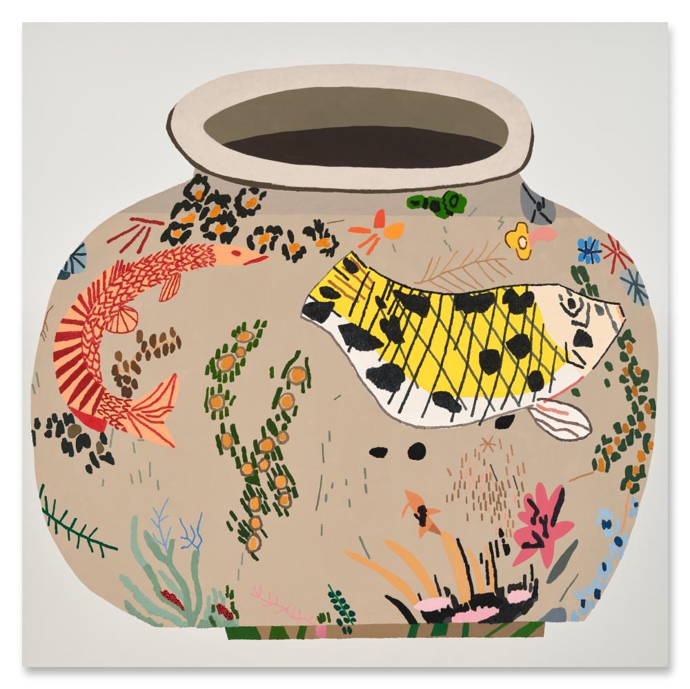 Jonas Wood 喬納斯・伍德 | M.S.F. Fish Pot #4 M.S.F. 魚紋罐 #4 comparable sale