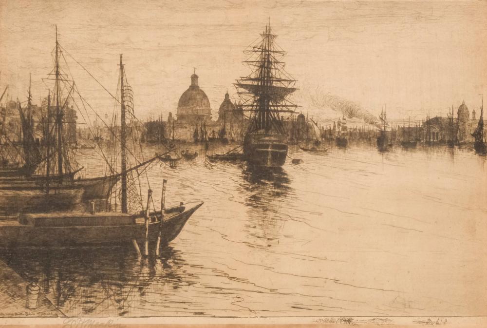 l h meakin santa maria della salute venice · Old Kinderhook Auction Company · 2023-10-10 Lewis Henry Meakin comparable auction result: l h meakin santa maria della salute venice
