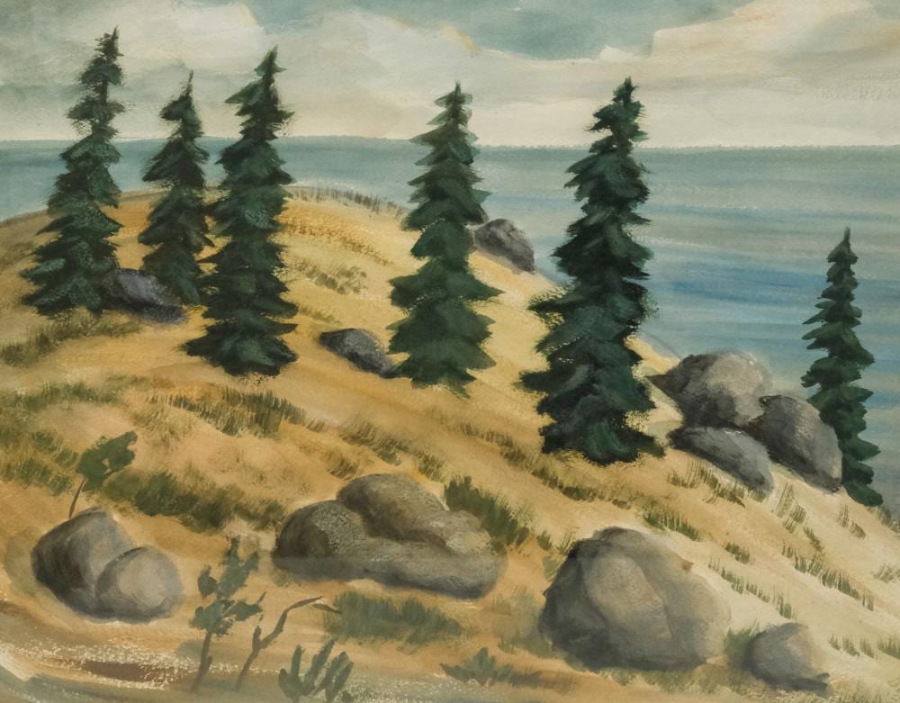 Norman MacLeish comparable auction result: norman macleish cliff over the water