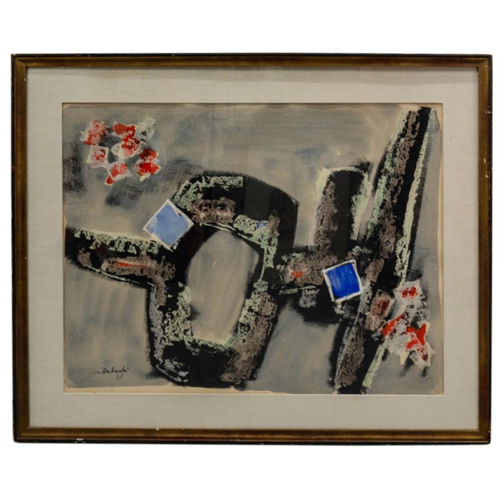 Jun Dobashi comparable auction result: jun dobashi 1910 1978 abstract gouache