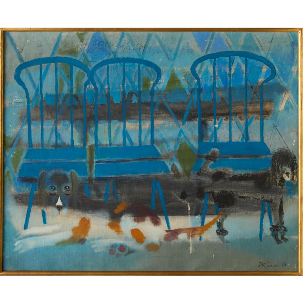 Karin van Leyden comparable auction result: karin van leyden attrib oil on canvas 1964