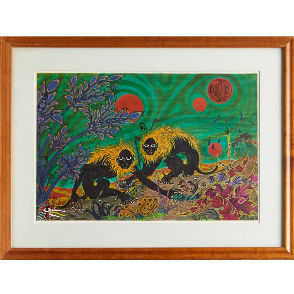 Jesse Allen comparable auction result: jesse allen color lithograph 1968