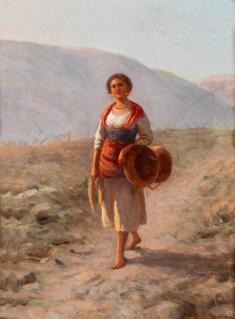 Pasquale Celommi comparable auction result: pasquale celommi montepagano 1851 roseto degli abruzzi 1928 return from the fields