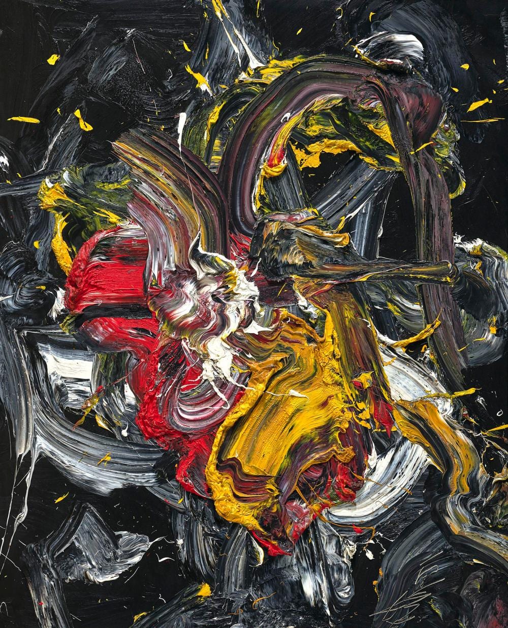 Kazuo Shiraga 白髮一雄 | Hokei 寶雞 comparable sale
