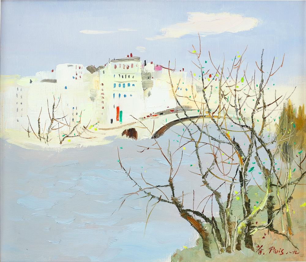 Wu Guanzhong 吳冠中 | The Seine River (II) 塞納河 II comparable sale