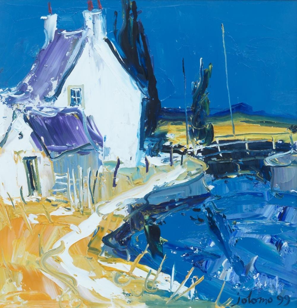 John Lowrie Morrison comparable auction result: john lowrie morrison british born 1948 hot day crinan canal