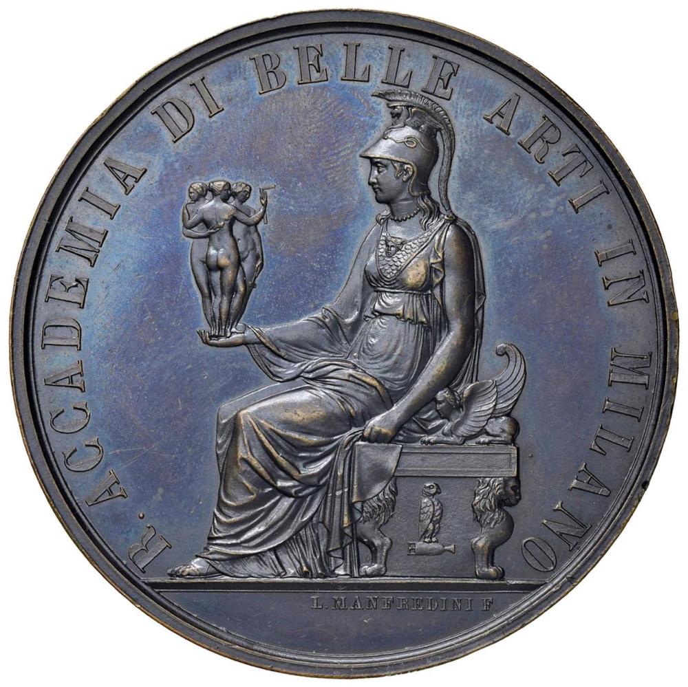 Milano comparable auction result: milano regia accademia di belle arti medaglia 1806 medaglia