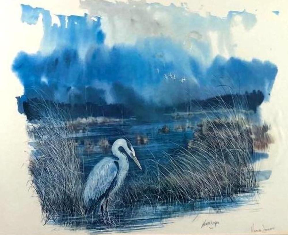 Herb Jones comparable auction result: herb jones marsh sentinel