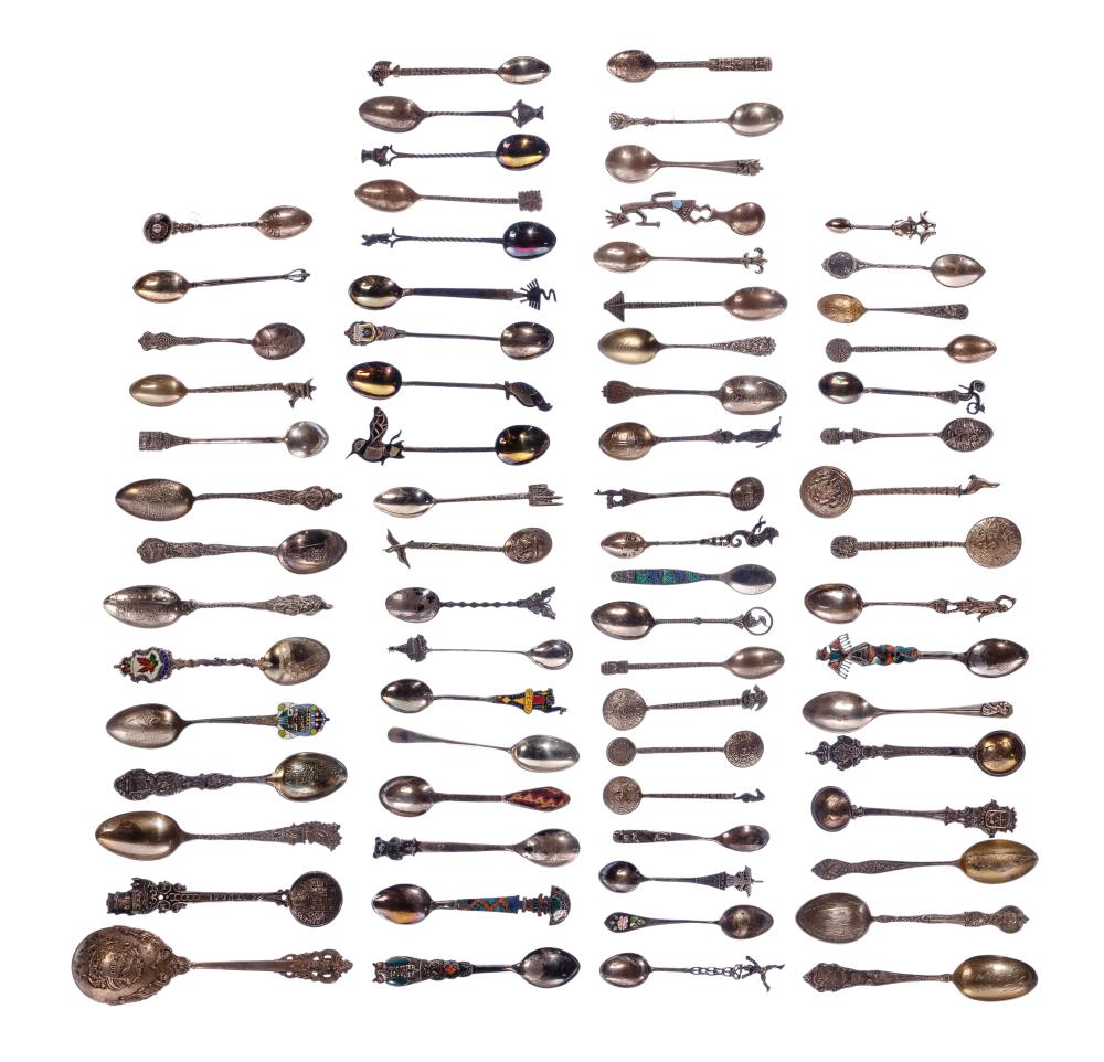 Sterling Silver Souvenir Spoon Collection sold by Leonard Auction, lot 150 — auction record photograph