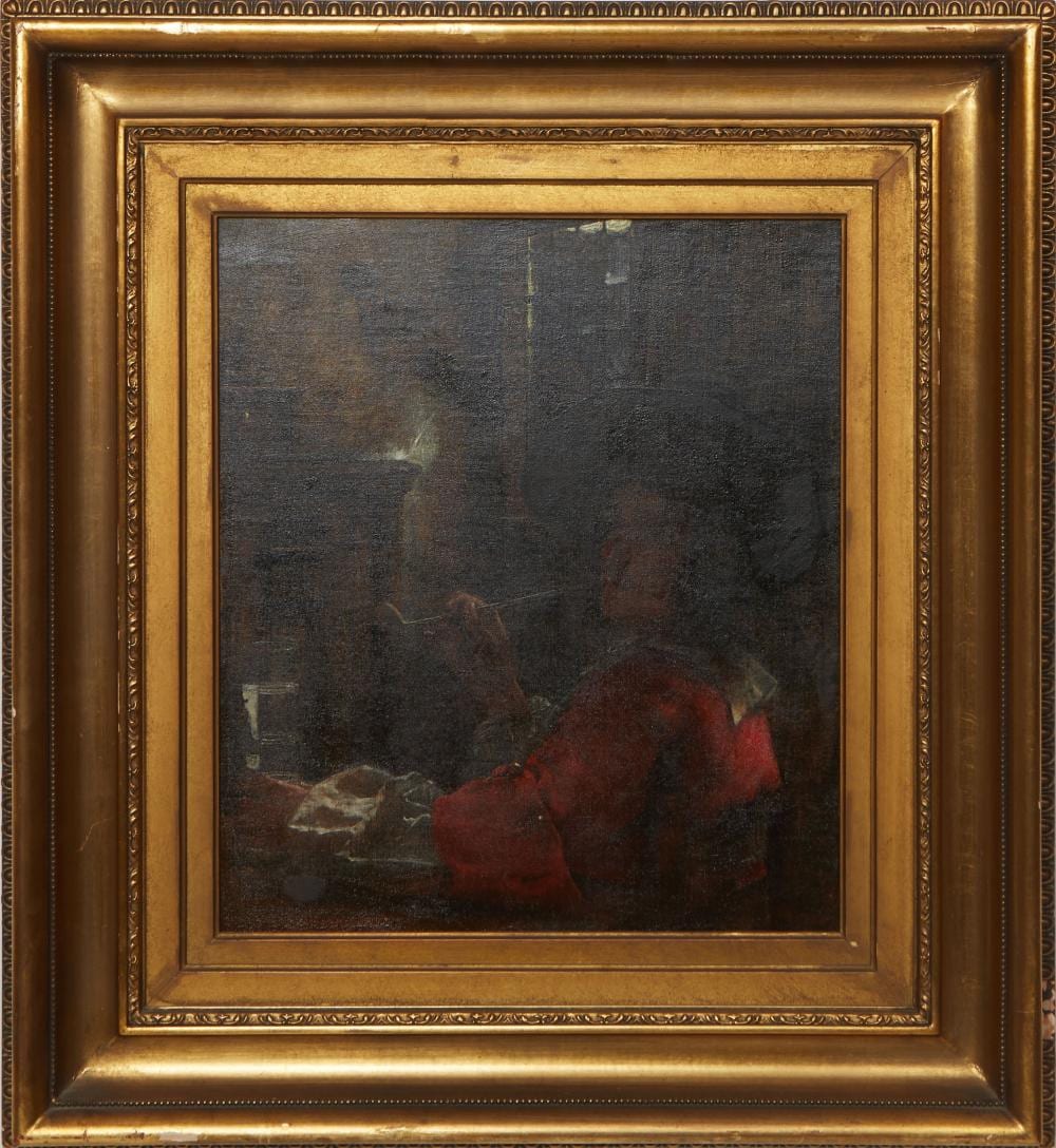 claus meyer german 1856 1919 man smoking pipe in tavern 1886 h 15 7 8 in w 13 7 8 in framed h 24 3 8 in w 22 3 8 in · Crescent City Auction Gallery · 2023-10-20 Claus Meyer comparable auction result: claus meyer german 1856 1919 man smoking pipe in tavern 1886 h 15 7 8 in w 13 7 8 in framed h 24 3 8 in w 22 3 8 in