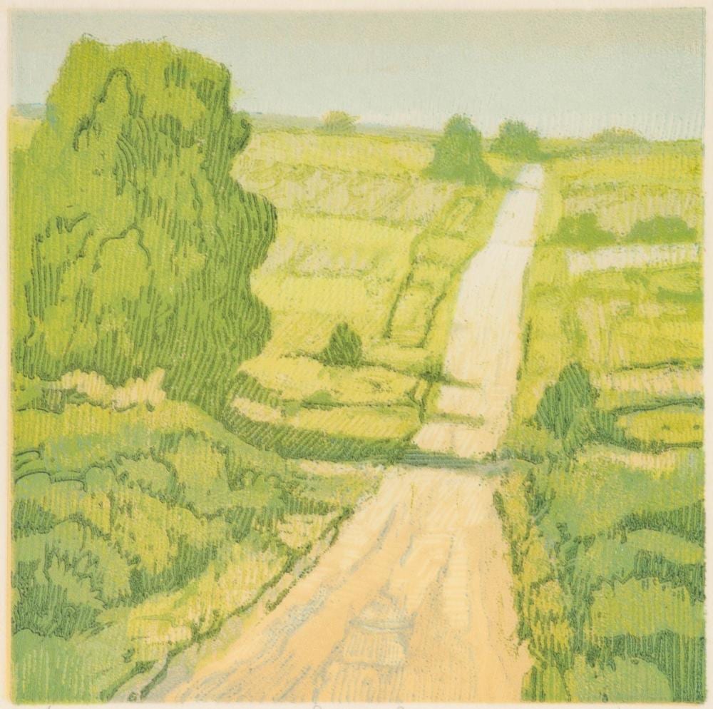 Leon Loughridge comparable auction result: leon loughridge b 1952 color reduction woodblock