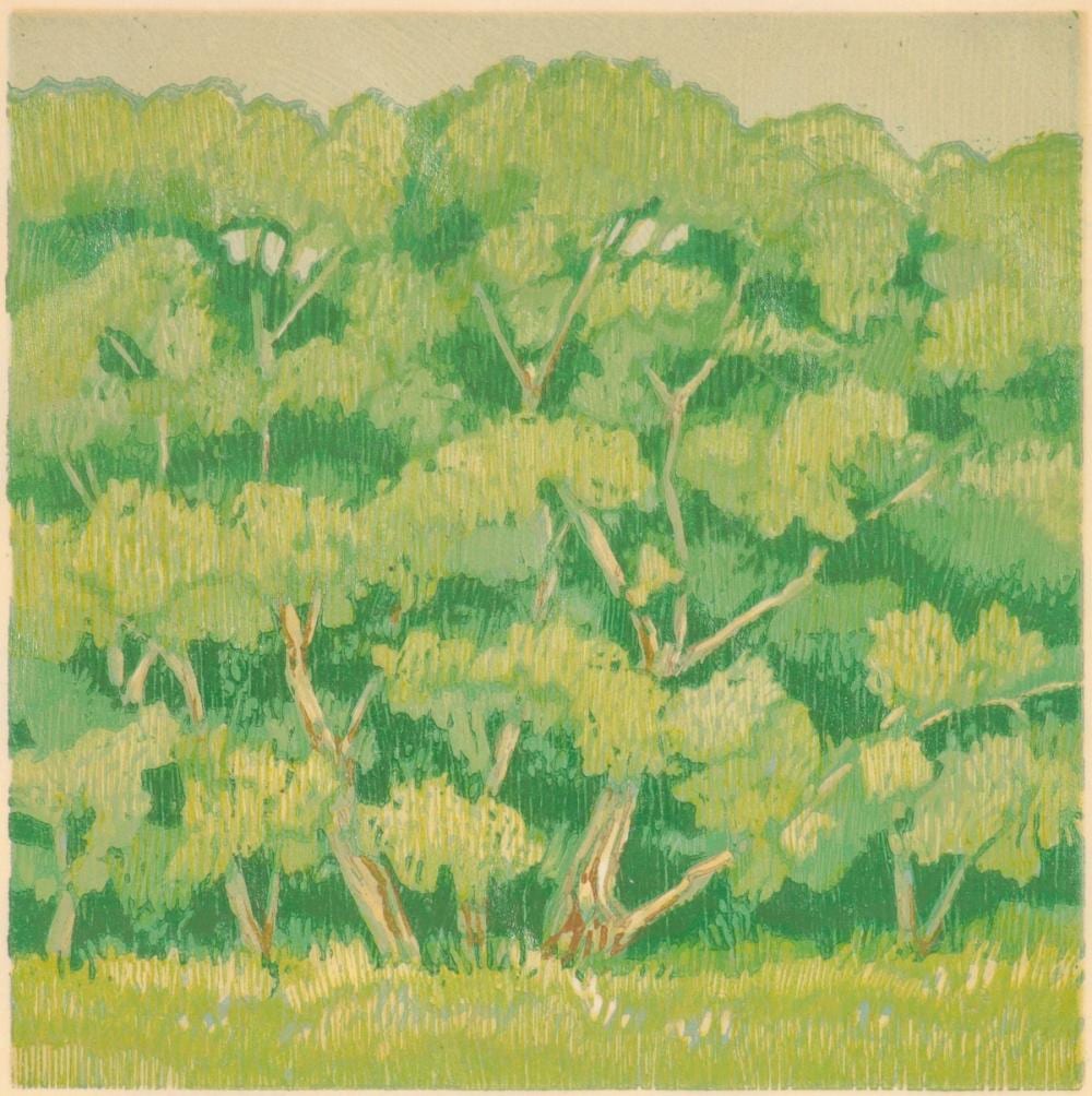 Leon Loughridge comparable auction result: leon loughridge b 1952 color reduction woodblock