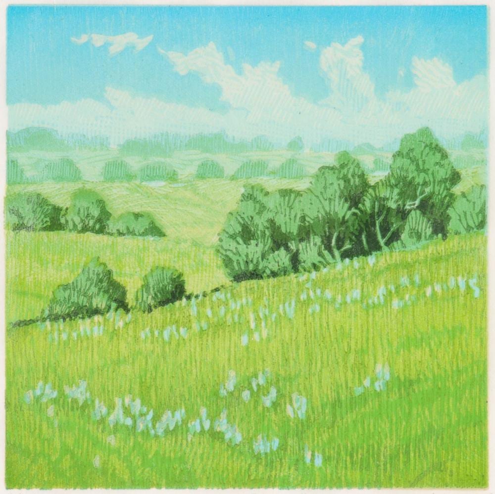 Leon Loughridge comparable auction result: leon loughridge b 1952 color reduction woodblock