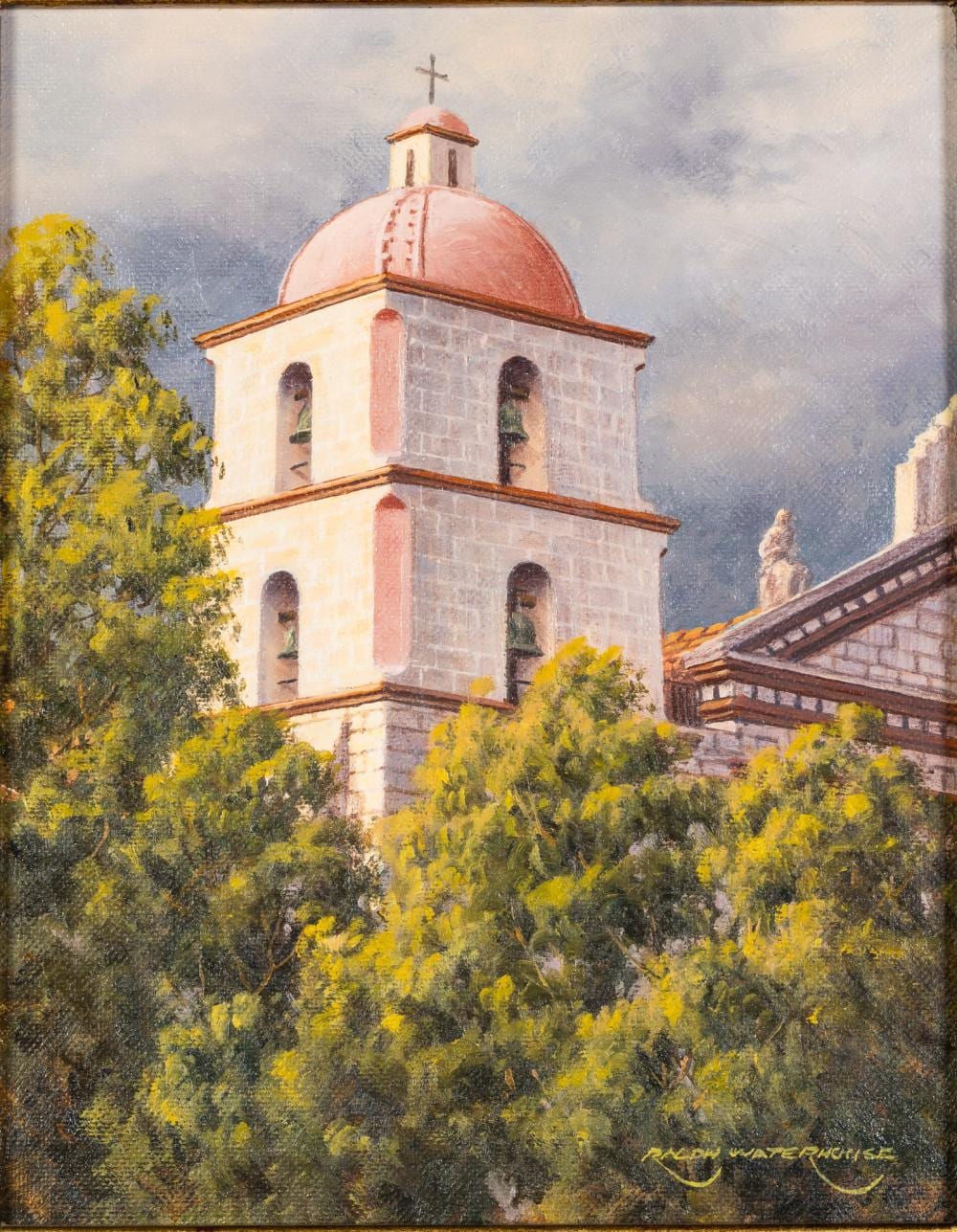 ralph waterhouse b 1943 mission bell tower o b · Everard Auctions and Appraisals · 2023-10-18 Ralph Waterhouse comparable auction result: ralph waterhouse b 1943 mission bell tower o b