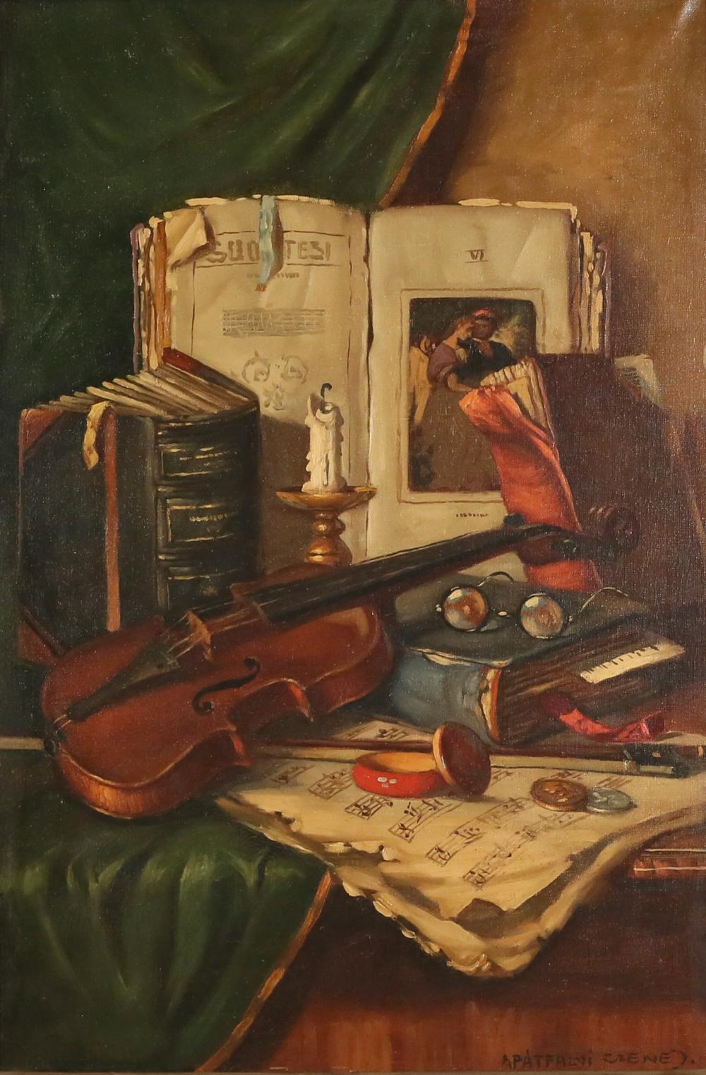 Czene Janos Apatfalvi comparable auction result: czene janos apatfalvi oil on canvas still life