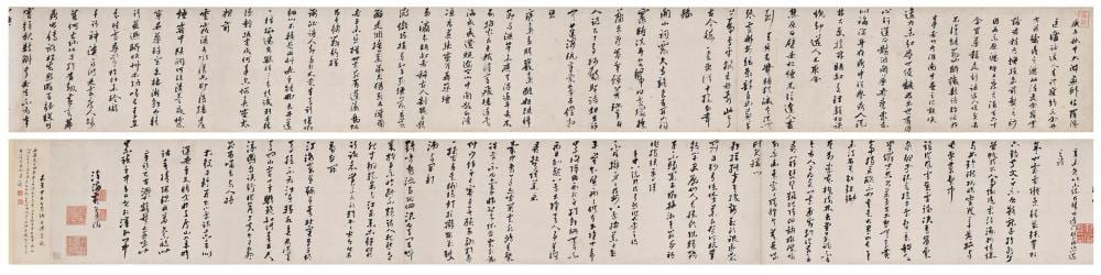 Huang Daozhou, Poems in Running Script | 黃道周　行草自書詩十六首　水墨紙本　手卷 comparable sale