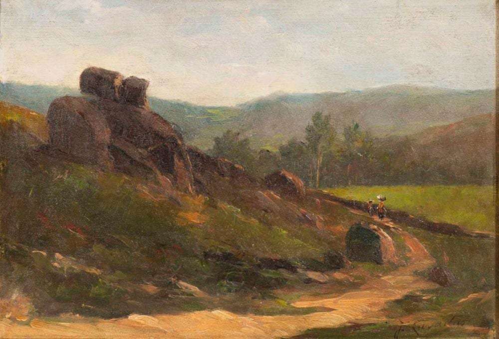 José Cavadas comparable auction result: jos cavadas 1881 1964 paisagem leo sobre madeira assinado dim aprox 24 x 33 cm