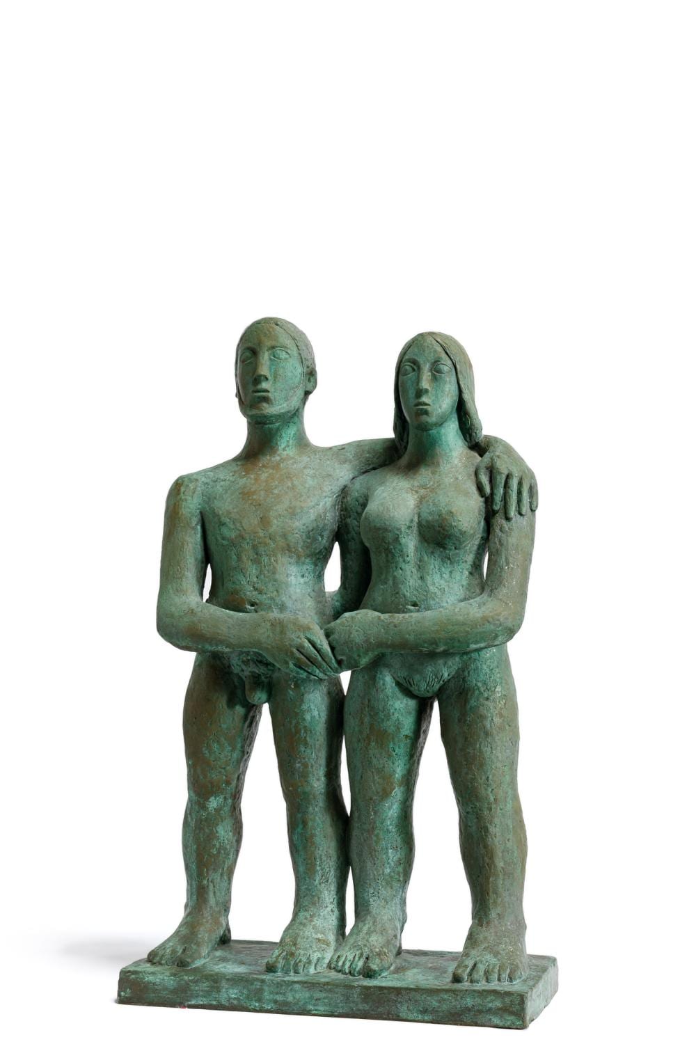 David Wynne comparable auction result: david wynne english 1926 2014 the lovers bronze h 34 inches