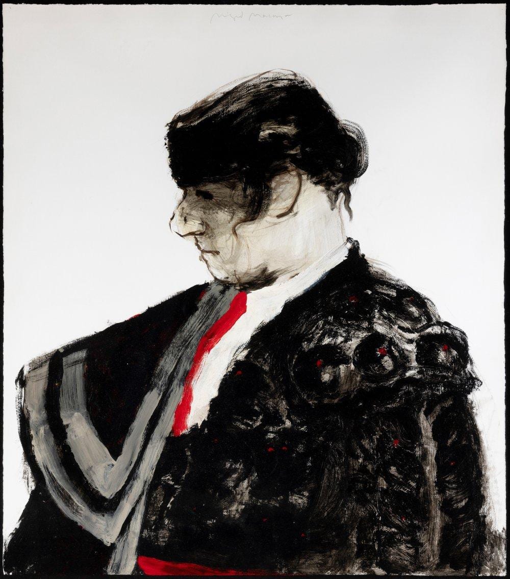 miguel macaya santander 1964 bullfighter mixed media on paper signed · Setdart Auction House · 2023-10-16 Miguel Macaya comparable auction result: miguel macaya santander 1964 bullfighter mixed media on paper signed
