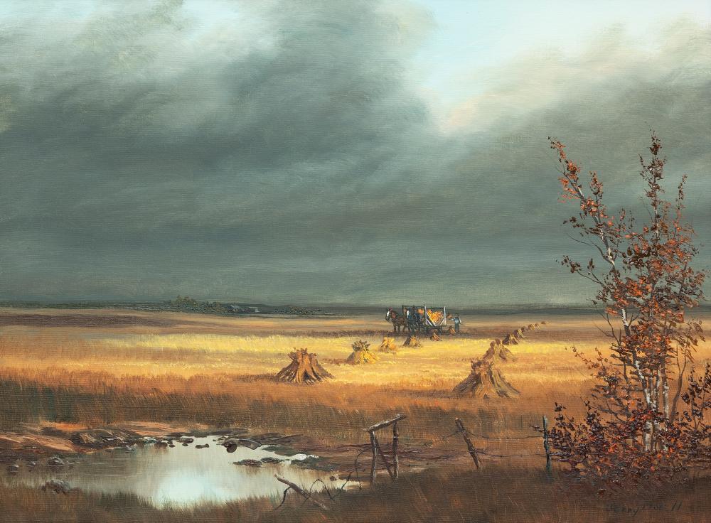 Jerry Doell comparable auction result: jerry doell untitled harvest scene