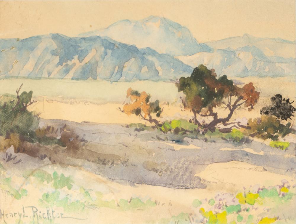 Henry Leopold Richter comparable auction result: henry leopold richter 1870 1960 california desert landscape