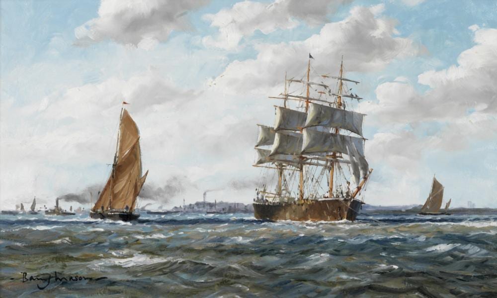 barry mason british born 1947 shipping in the thames estuary · Bonhams · 2023-10-18 Barry Mason comparable auction result: barry mason british born 1947 shipping in the thames estuary